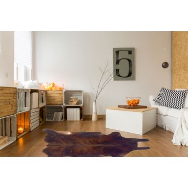 Cormac Cowhide Dark Brindle Full Skin Area Rug