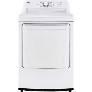 LG - 7.3 Cu. Ft. Electric Dryer with Sensor Dry - White