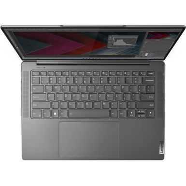 Lenovo - Slim Pro 7 14 90Hz 2.5K Touch-Screen Laptop -AMD Ryzen 7 7735HS - NVIDIA GeForce RTX 3050 with 16GB Memory - 512GB SSD - Storm Grey