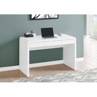 Computer Desk - 48"L / High Glossy White / Storage Drawer