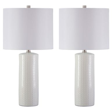 White Steuben Ceramic Table Lamp (2/CN)