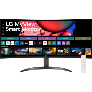 LG - MyView 34" WQHD 100Hz 5ms Smart Monitor with HDR10 - Black - Black