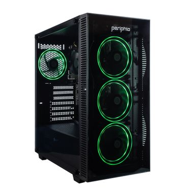 Periphio Green Gaming PC Computer, Ultra-Fast Intel Core i5 6500, Integrated HD 530 Graphics, 16GB DDR4 RAM, 240GB SSD + 1TB HDD, Windows 10 Home, WIFI, iGPU Gaming