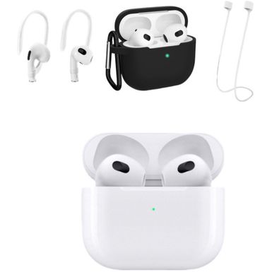 Apple AirPods (3rd generation) with Lightning Charging Case- Black Case Bundle