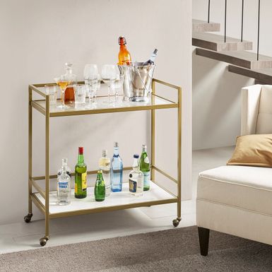 Emmy Antique Gold Bar Cart