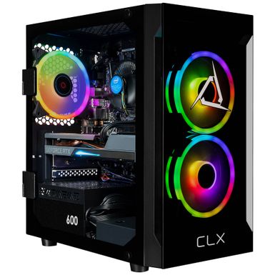 CLX - SET Gaming Desktop - Intel Core i5 14400F - 16GB DDR5 5600 Memory - GeForce RTX 4060 - 1TB NVMe M.2 SSD - Black