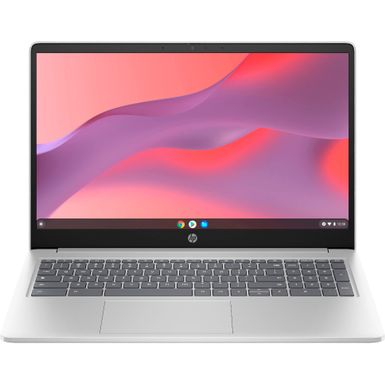 HP - 15.6 Chromebook Laptop - Intel Processor N200 - 8GB Memory - 64GB eMMC - Natural Silver