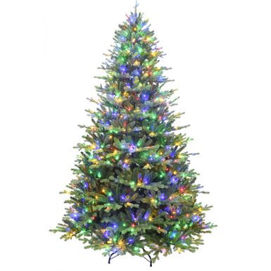 Christmas Time 6.5' Saint Nicholas Pine Tree, 10 Function Multi LED Lights, EZ Connect, Timer, Remote