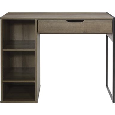 OSP Home Furnishings - Ravel Rectangular Contemporary Engineered Wood 1-Drawer Table - Gray Oak