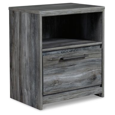 Gray Baystorm One Drawer Night Stand