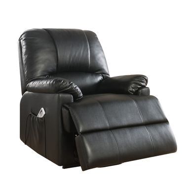 ACME Ixora Recliner w/Power Lift & Massage, Black Synthetic Leather