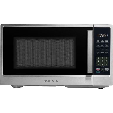 Insignia - .9 Cu. Ft. Compact Countertop Microwave - Stainless Steel