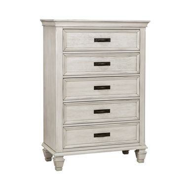 Franco 5-drawer Chest Antique White