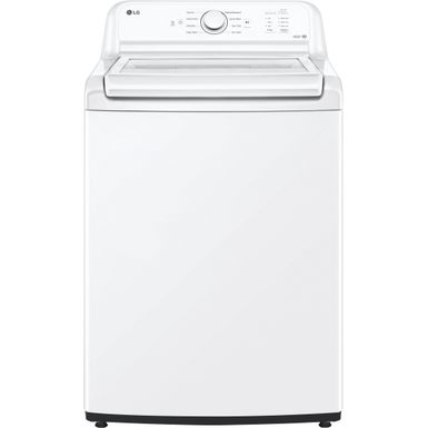 LG - 4.3 Cu. Ft. High-Efficiency Top Load Washer with SlamProof Glass Lid - White