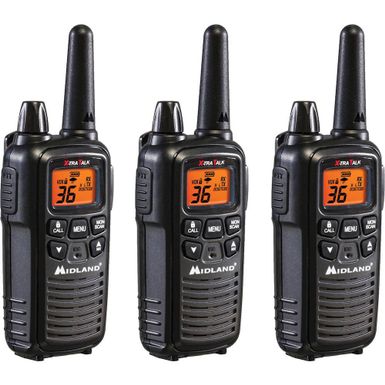 Midland - 30-Mile, 36-Channel FRS/GMRS 2-Way Radios (3-Pack) - Black