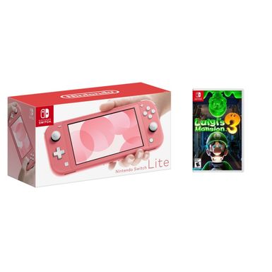 Nintendo - Switch LITE Coral + Luigi's Mansion 3 BUNDLE