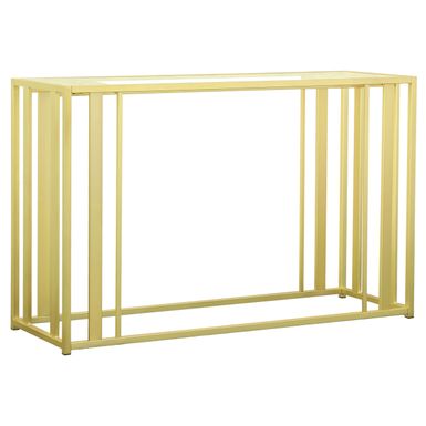 Adri Metal Frame Sofa Table Matte Brass