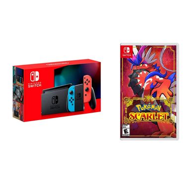 Nintendo - Switch 1.1 (Red/Blue) + Pokémon Scarlet BUNDLE