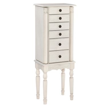 Brenna Jewelry Armoire Off White