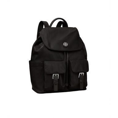 Tory Burch Virginia Flap Backpack (Black)