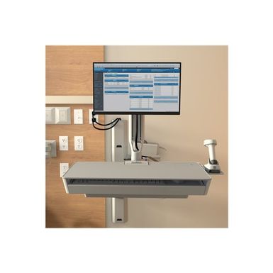 Ergotron CareFit Combo System with Worksurface mounting kit - modular - for LCD display / keyboard - white