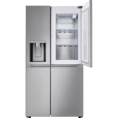 LG - 27.12 Cu. Ft. Door-in-Door Side-by-Side Refrigerator with SpacePlus Ice System - Stainless Steel