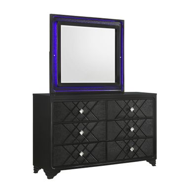 Penelope 6-drawer Dresser Black