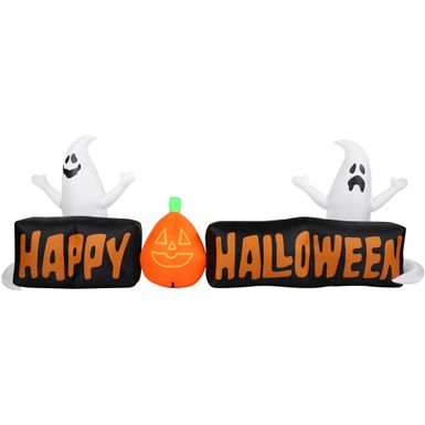 8-Ft. Wide Pre-lit Inflatable Happy Halloween Sign