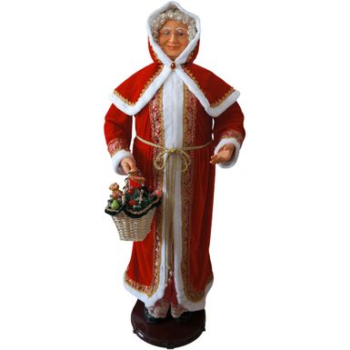 58" Mrs Claus with Basket (Dancing/Music)