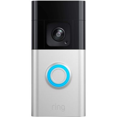 Ring - Battery Doorbell Pro Smart Wi-Fi Video Doorbell - Battery-powered with Head-to-Toe HD+ Video - Satin Nickel