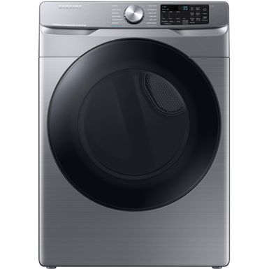 Samsung - 7.5 Cu. Ft. Stackable Smart Electric Dryer with Steam Sanitize+ - Platinum