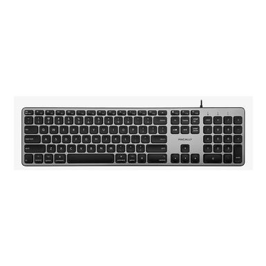 Macally SLIMKEYPRO - keyboard - 100 full size - QWERTY - US - space gray Input Device