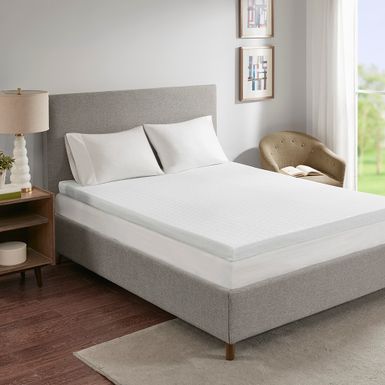 White 3" Gel Memory Foam with 3M Cover Mattress Topper King