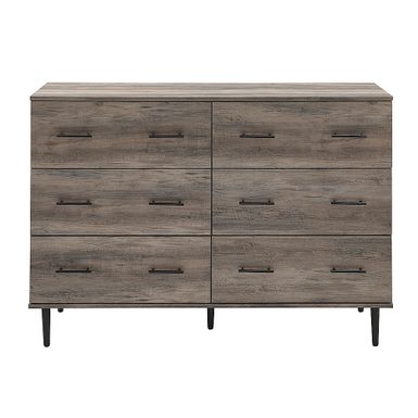 Walker Edison - 52 Modern 6-Drawer Dresser - Grey Wash