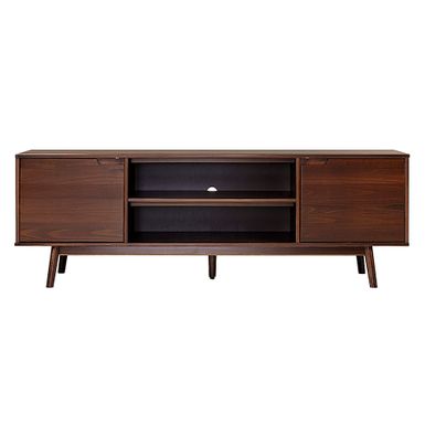 Walker Edison - Modern 2 Door Solid Wood TV Stand for TVs up to 80" - Walnut