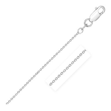 Sterling Silver Rhodium Plated Round Cable Chain 2.1 mm (24 Inch)