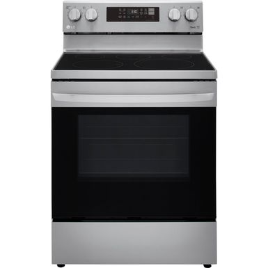 LG 6.3-Cu. Ft. Electric Smart Range with EasyClean and AirFry Stainless Steel