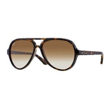 Ray-Ban Cats 5000 Classic Sunglasses (RB4125-710-51, Tortoise/Light Brown Gradient)