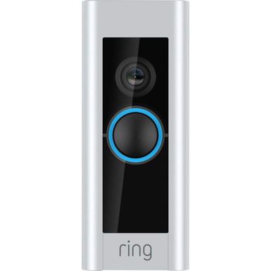 Ring - Wired Doorbell Plus Smart Wi-Fi Video Doorbell - Satin Nickel