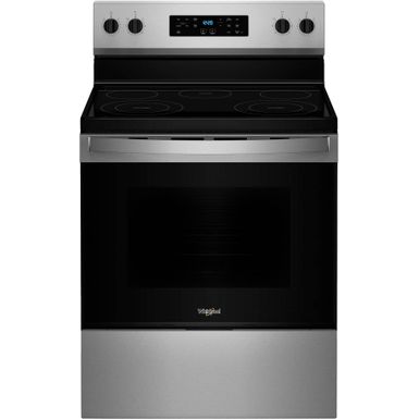 Whirlpool - 5.3 Cu. Ft. Freestanding Electric Range with Cooktop Flexibility - Stainless Steel