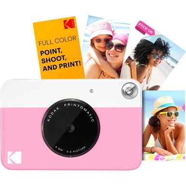 Kodak - Printomatic Instant Print Camera - Instant Digital Camera Prints on Zink 2x3" Photo Paper - Pink