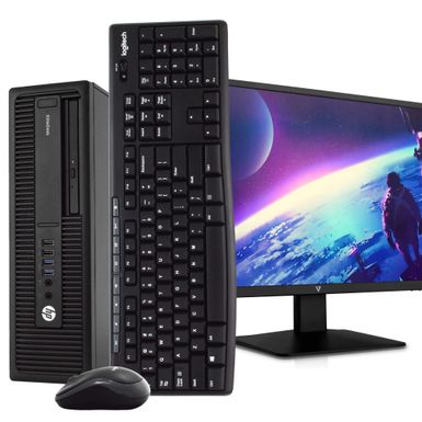 HP EliteDesk 800G2 Desktop Computer, 3.2 GHz Intel i5 Quad Core, 8GB DDR4 RAM, 500GB HDD, Windows 10 Professional 64bit, New 24in LCD (Refurbished)