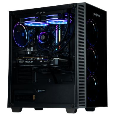 Periphio Firestorm Prebuilt Gaming PC, AMD Ryzen 5 5600X (4.6GHz Turbo), Radeon RX 6650 XT (8GB), 1TB M.2 NVMe SSD, 16GB DDR4 RAM, Windows 10, WiFi + BT