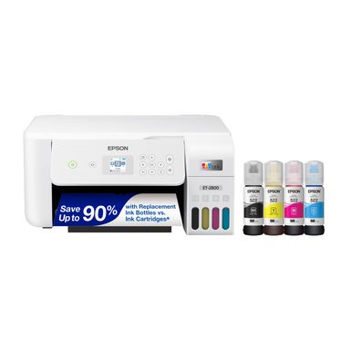 Epson - EcoTank ET-2800 Wireless All-in-One Supertank Inkjet Printer - White