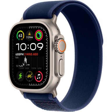 Apple Watch Ultra 2 (GPS+Cellular) 49mm Titanium Case with Blue Trail Loop - M/L - Natural - (2024)