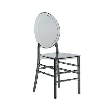 Techni Home Stackable Ghost Style Dark Grey Acrylic Event Chairs - Set of 4