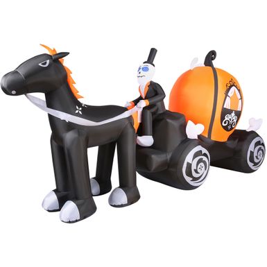 6-Ft. Tall Pre-lit Inflatable Halloween Carriage