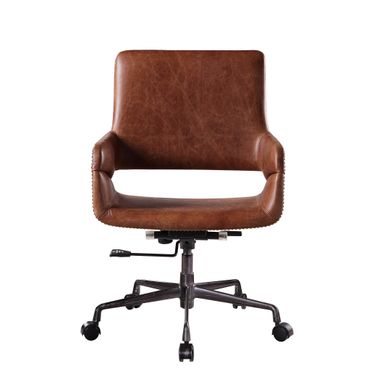 ACME Kamau Office Chair, Vintage Cocoa Top Grain Leather