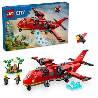 LEGO - City Fire Rescue Plane Toy for Kids Set 60413