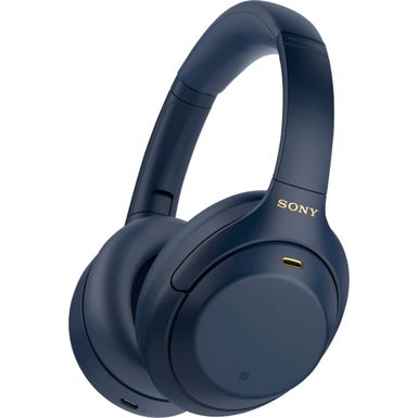 Sony - WH1000XM4 Wireless Noise-Cancelling Over-the-Ear Headphones - Midnight Blue